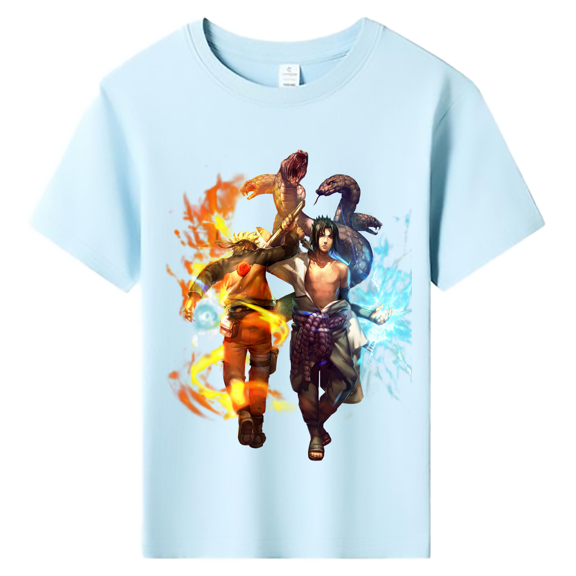 （画像用） NARUTO -ナルト- うちは サスケ Uchiha Sasuke 綿100％キッズTシャツ（フロントプリント）